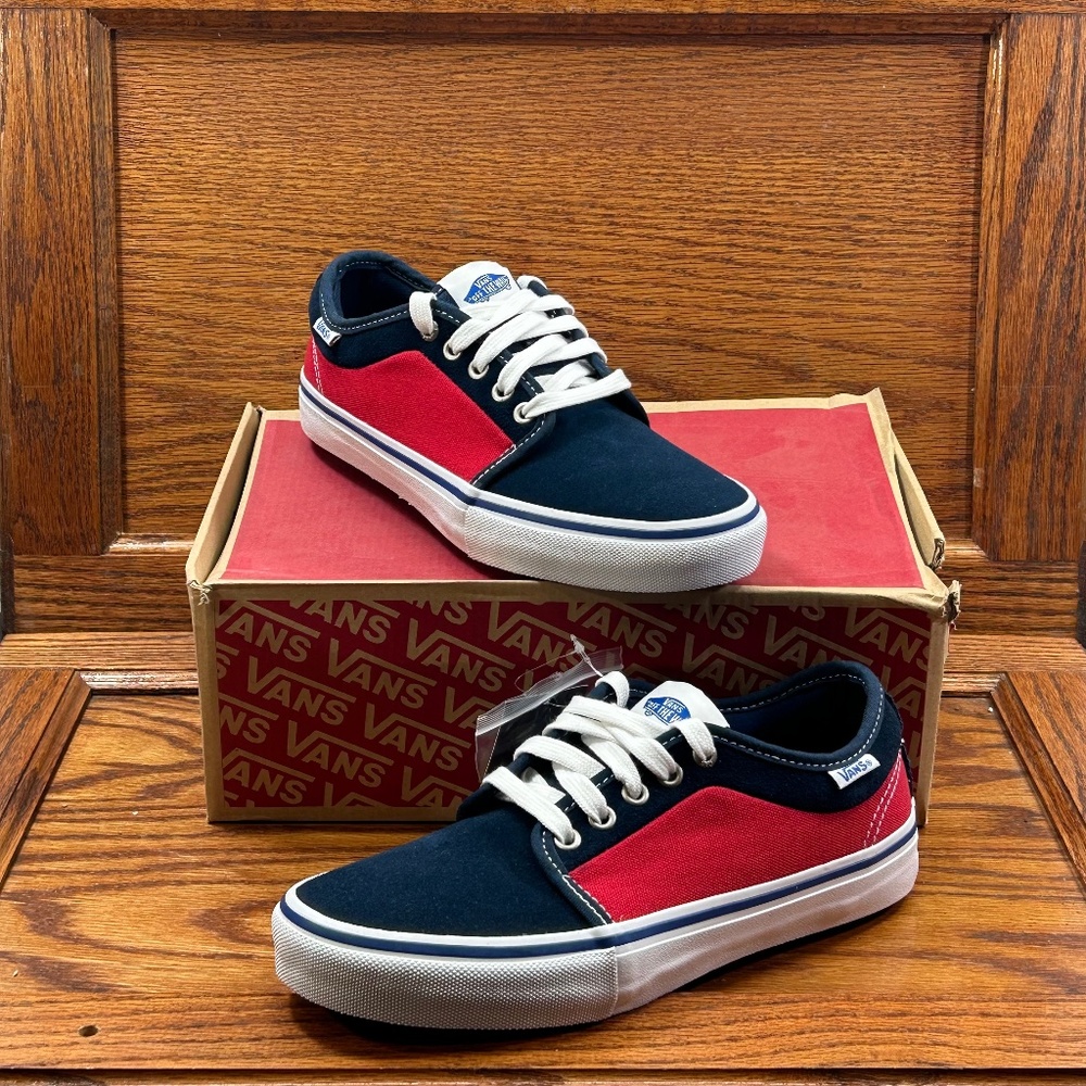 Vans Chukka Low Pro Dress Blues Racing Red Shoes‎
